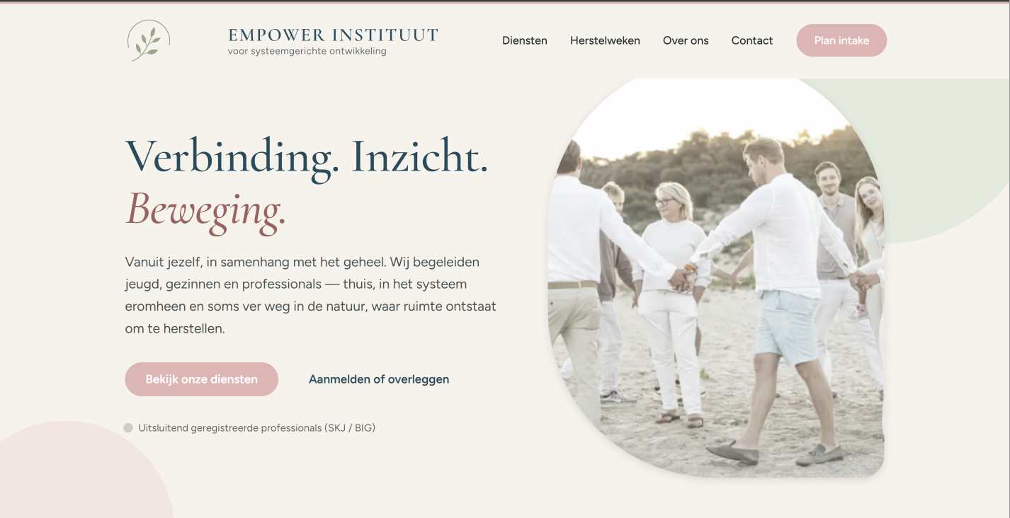 Homepage van EmPower Instituut