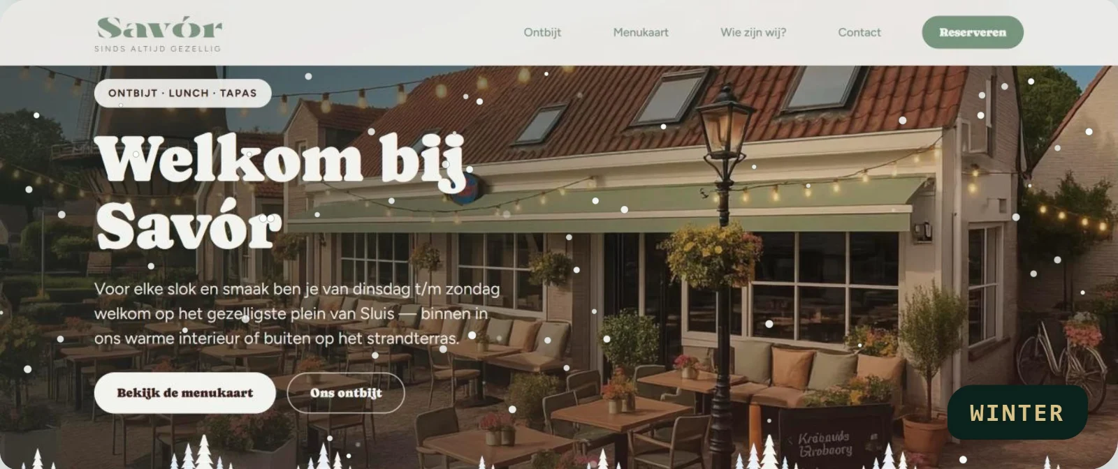 Homepage Savór, winterthema